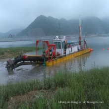 Professioneller 1400 m ^ 3 / h 12 Zoll Sand-Schlamm-Ausbaggerungs-Saugbagger für Flussausbaggerungen